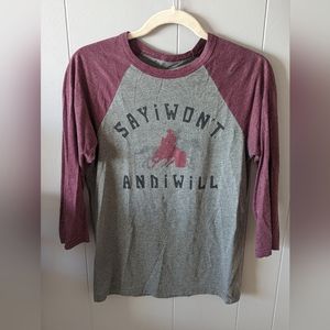 Say I Won't Barrel Racer Baseball Tee - Small